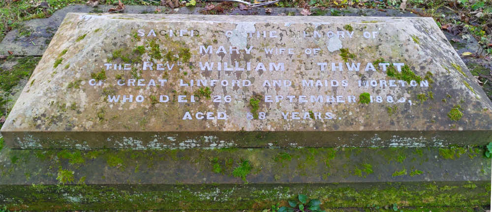 Gravestone of Mary Ann Uthwatt nee Hutton