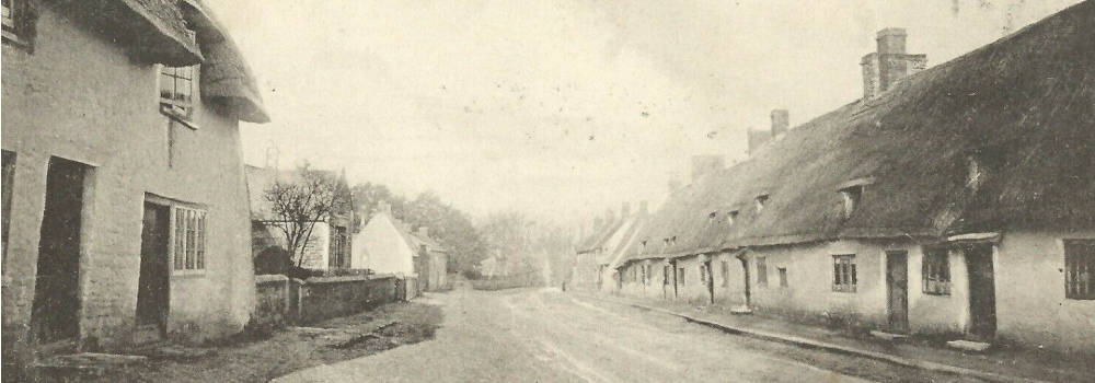 The old High Street at Great Linford, circa 1900