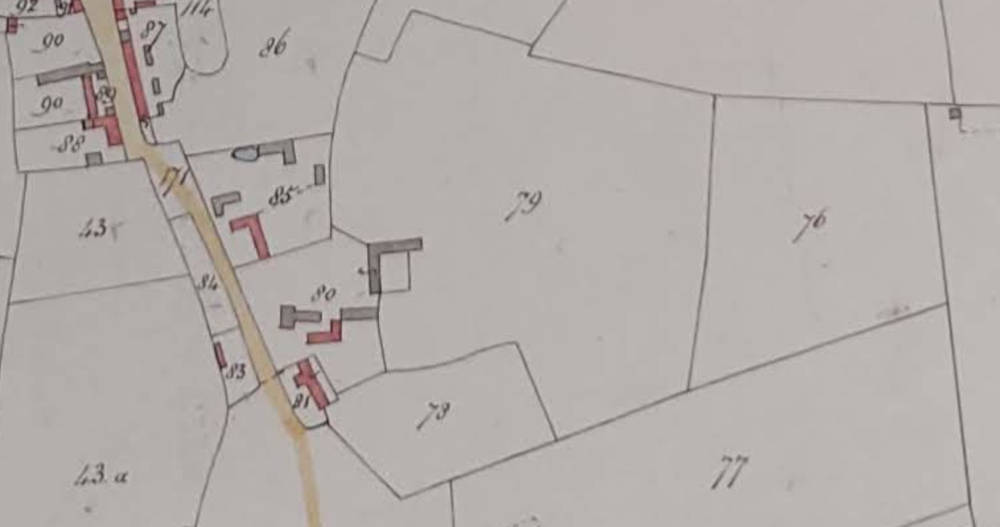 1840 tithe map extract Great Linford House.