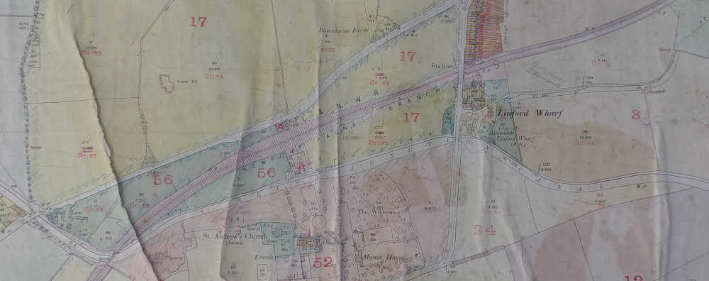 1910 Tax map Black Horse Inn Great Linford.