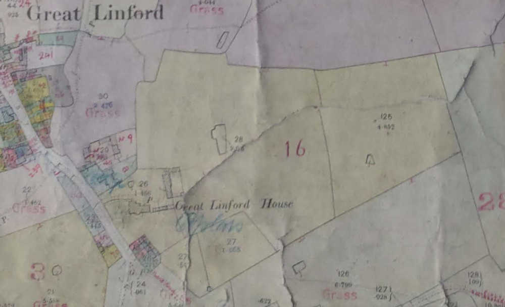 1910 Tax map Great Linford House