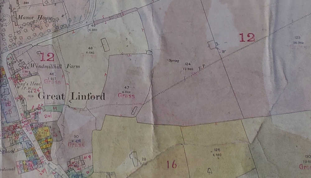 1910 Tax map Windmill Farm Great Linford