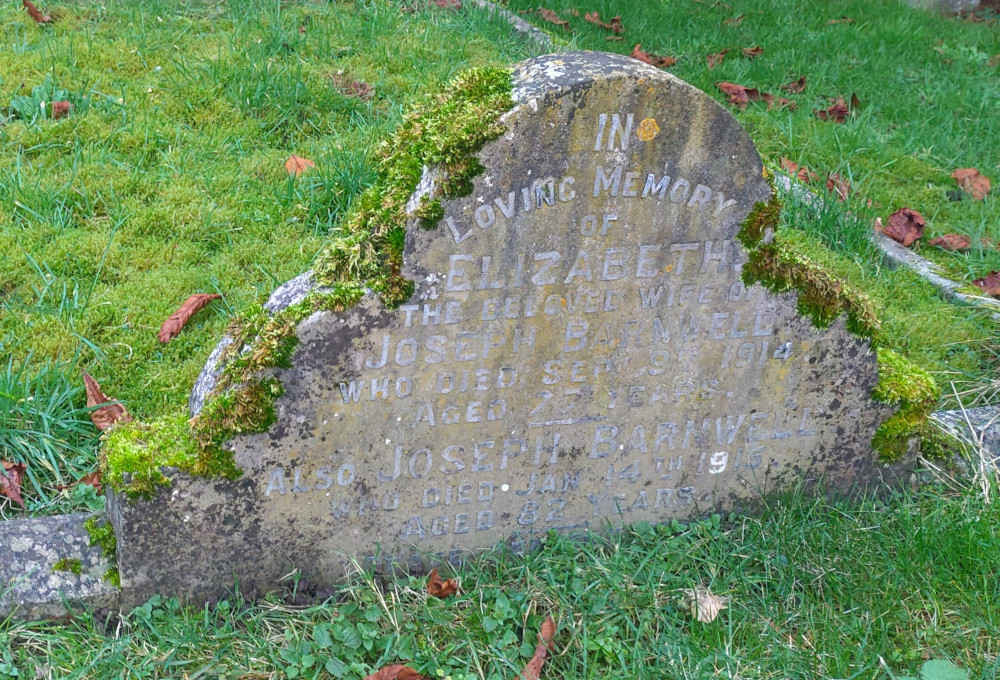 Gravestone St Andrews Churchyard Great Linford Elizabeth and Joseph Barnwell