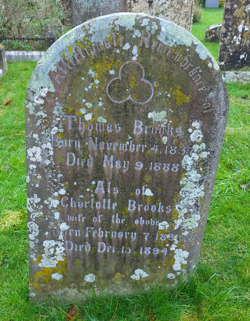Gravestone St Andrews Churchyard Great Linford Thomas Catherine Brooks	