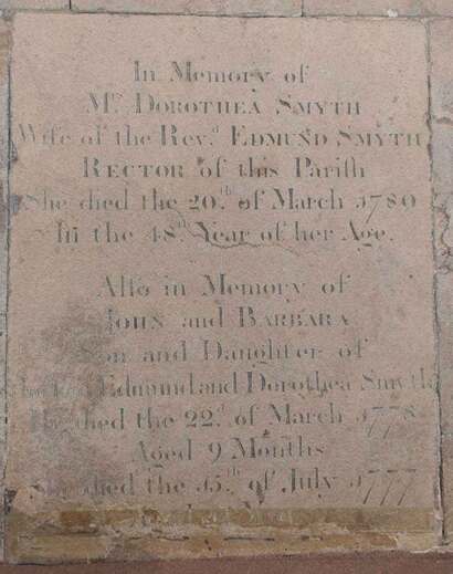 Memorial St. Andrew's Church Great Linford to Shan family.