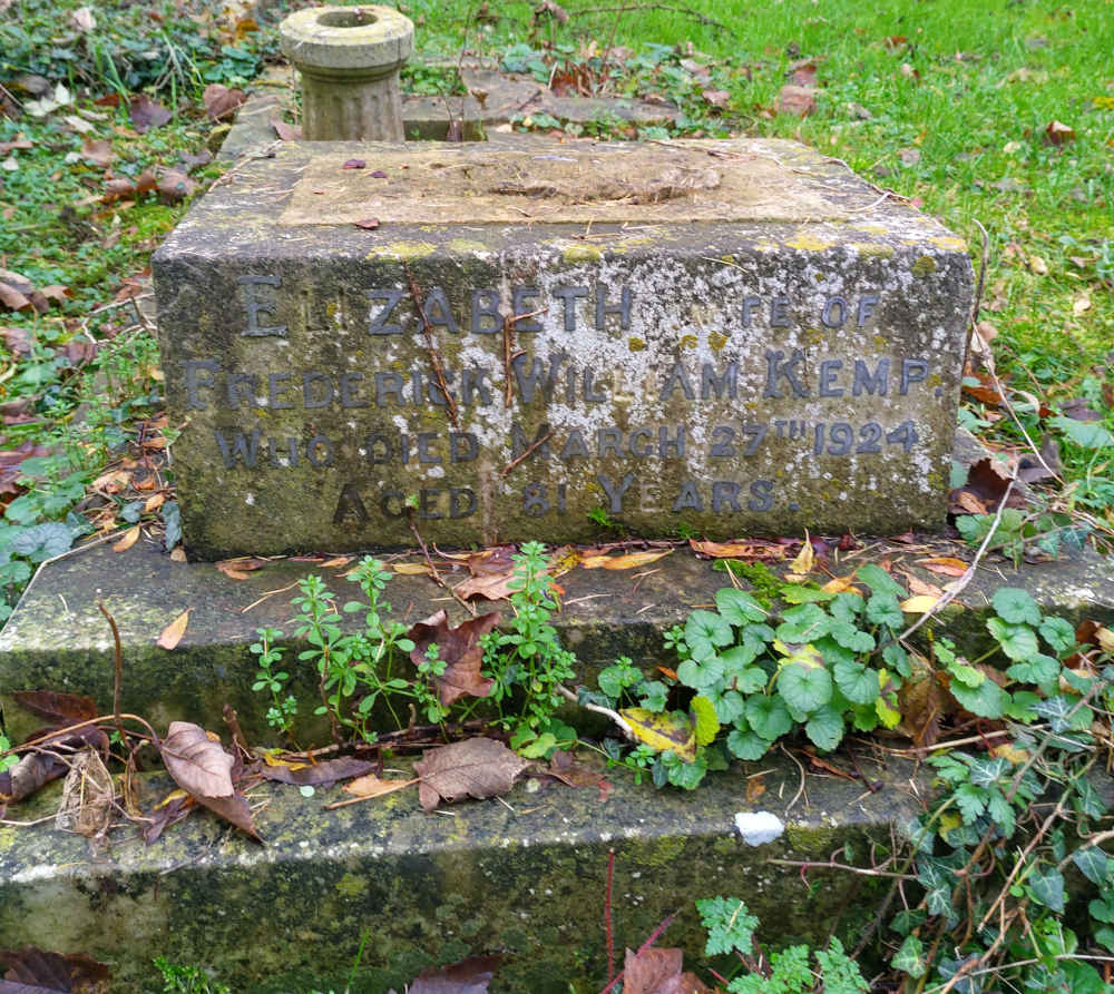 Gravestone St Andrews Churchyard Great Linford Elizabeth Kemp