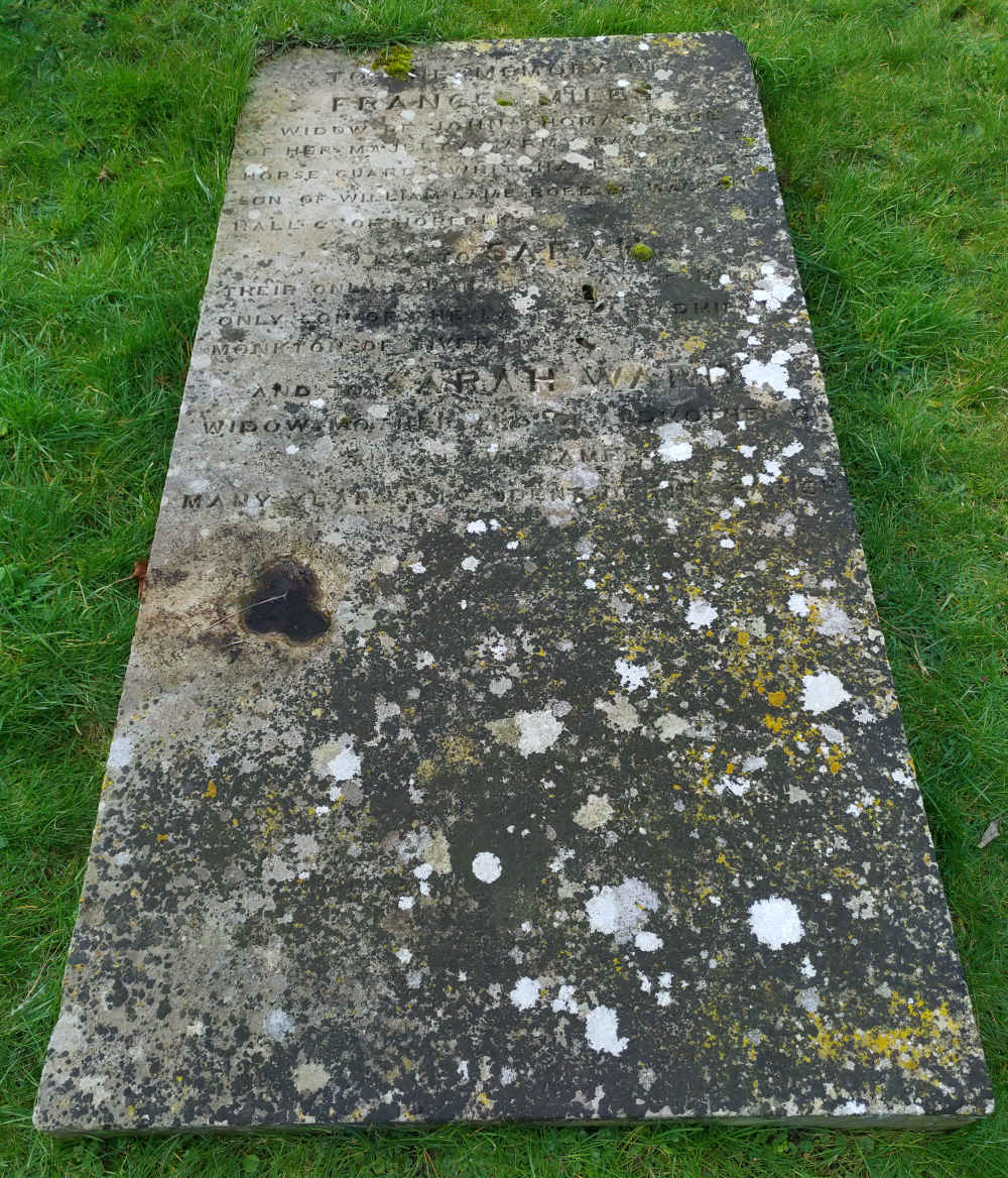 Gravestone St Andrews Churchyard Great Linford Francis Miles Robe, Sarah Monkton and Sarah Ward