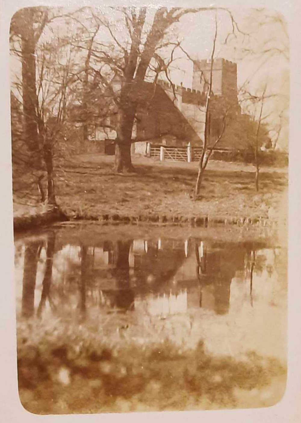 St. Andrew's Church, Great Linford, photographed 1920s by Alfred Harold Oldham.